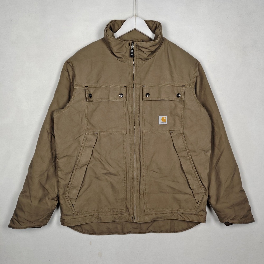 Carhartt Quick Duck Jefferson Jacket Mens Medium Brown Workwear 100107 908